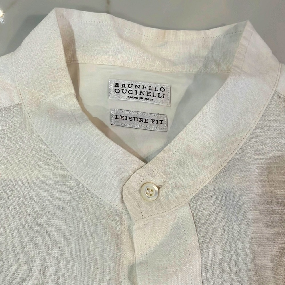 Mens linen Brunello Cucinelli Shirt